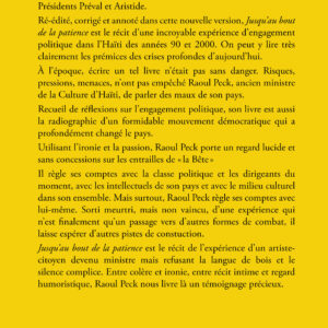 Alternative view of Monsieur le Ministre... Jusqu'au bout de la patience - Livre de Raoul Peck